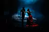 Genrep av Det har aldrig funnits en kvinna som Anna Karenina på Orionteatern. Foto Christopher Backholm